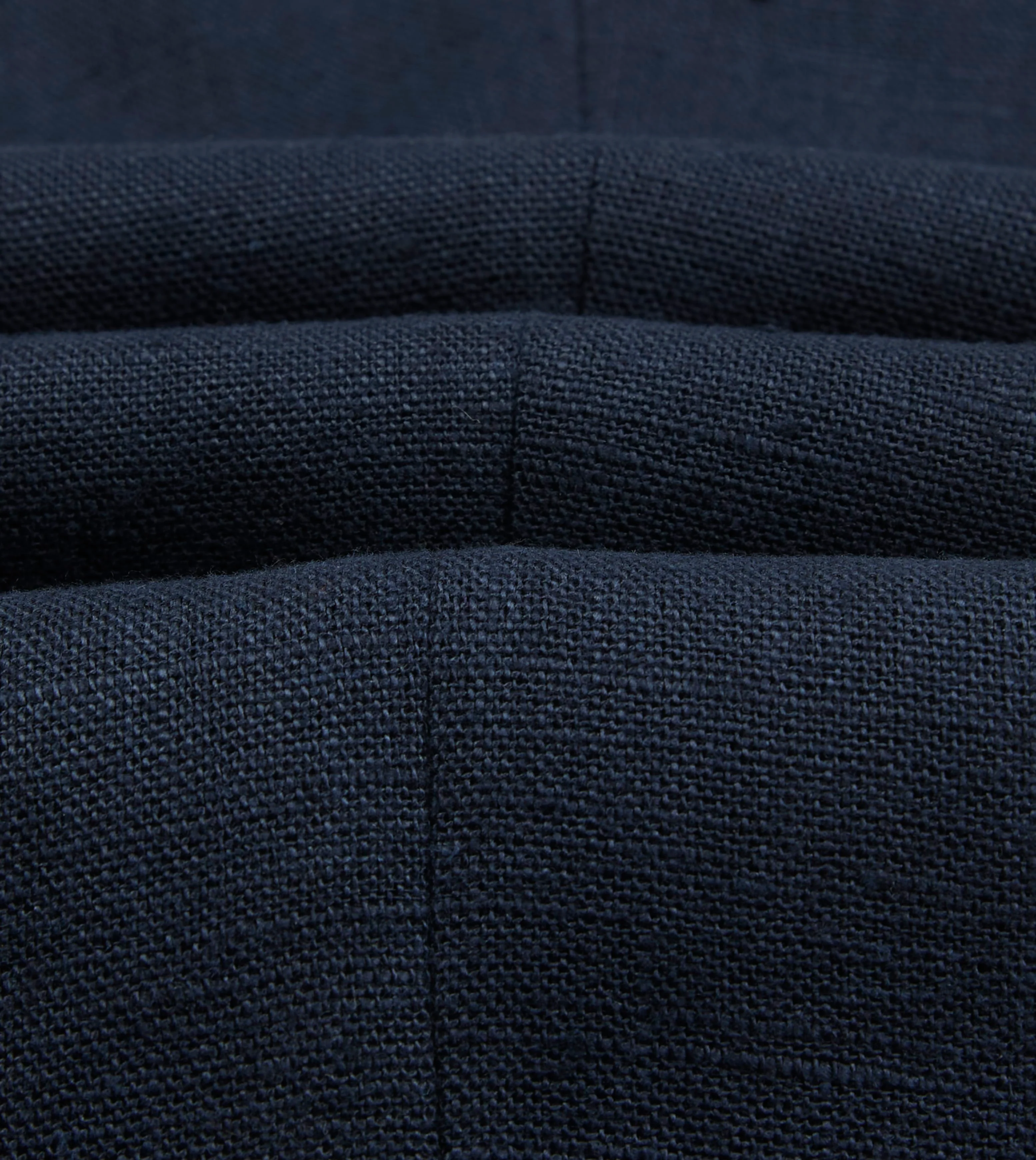 Navy Linen Single Pleat Trouser - Image 2