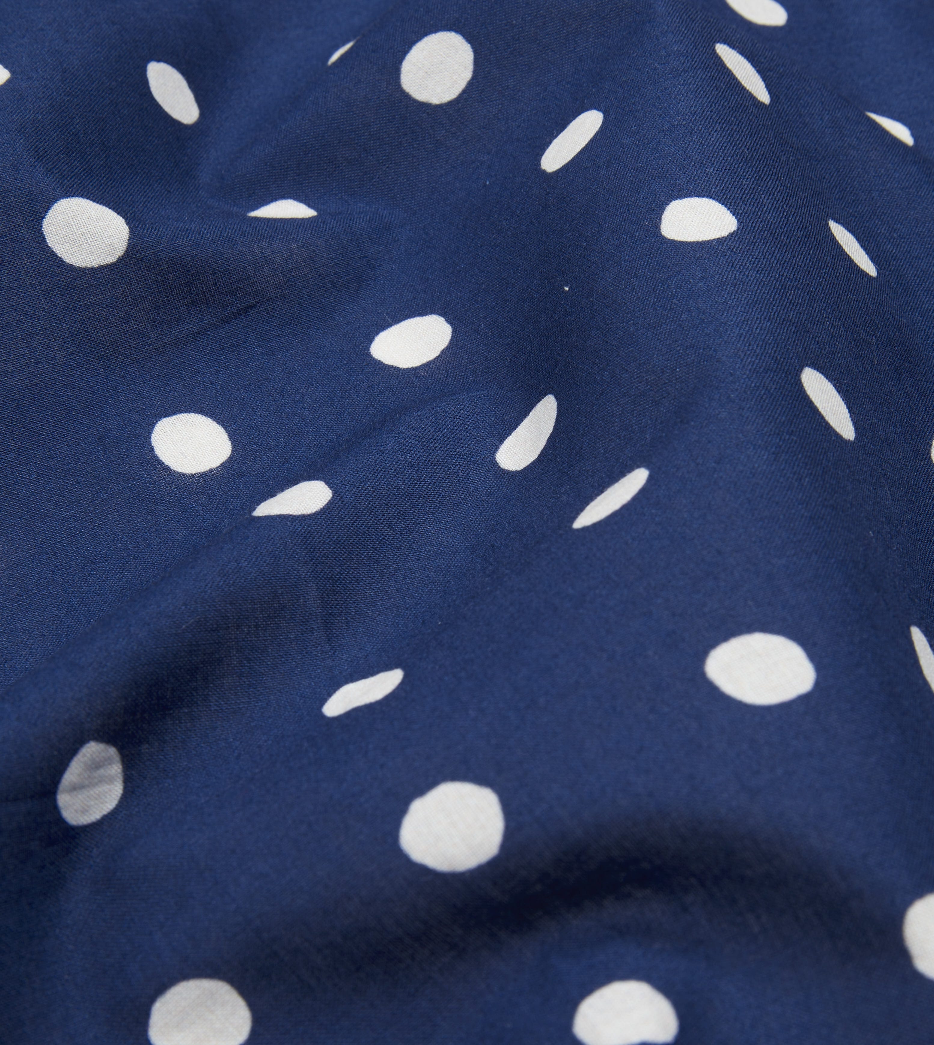 Navy Polka Dot Print Bandana - Image 2