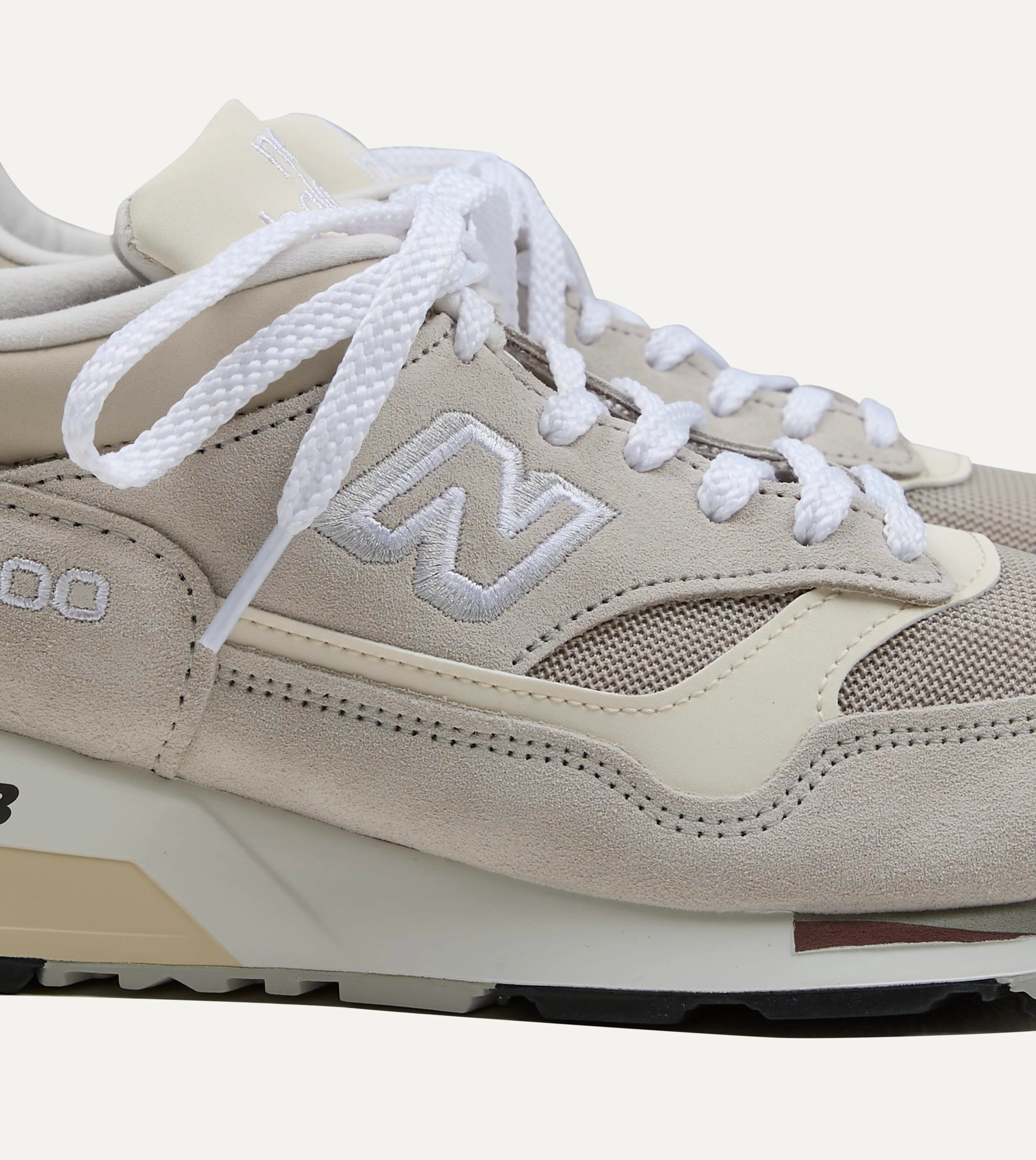 New Balance 'Elevated Essentials' Oyster and Antique White Made in UK 1500 Trainers - Image 3