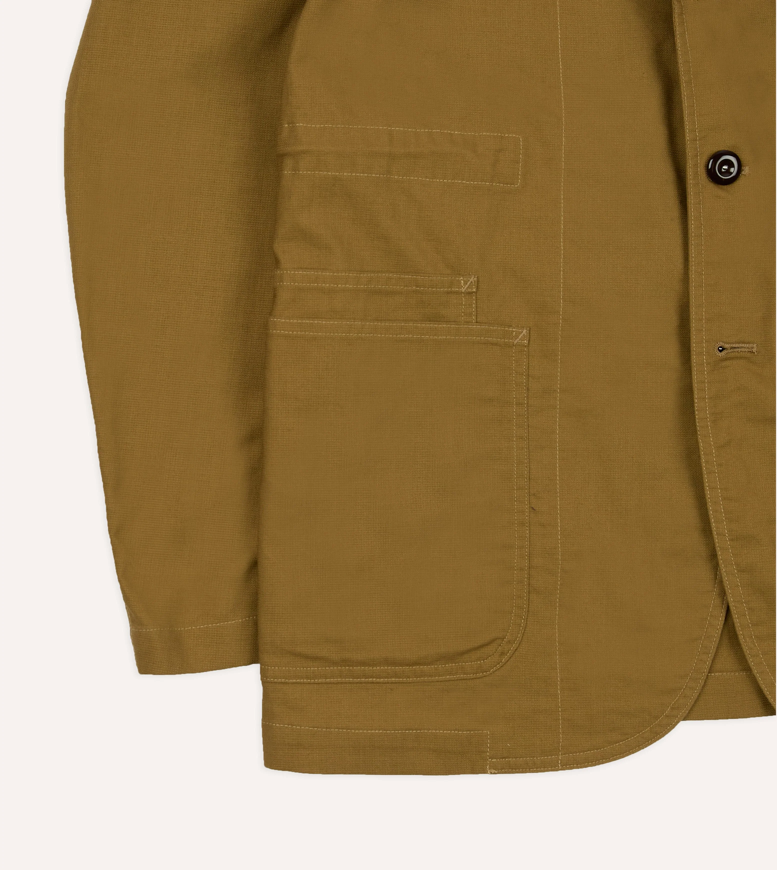 Olive Cotton Drawstring Games Blazer - Image 5