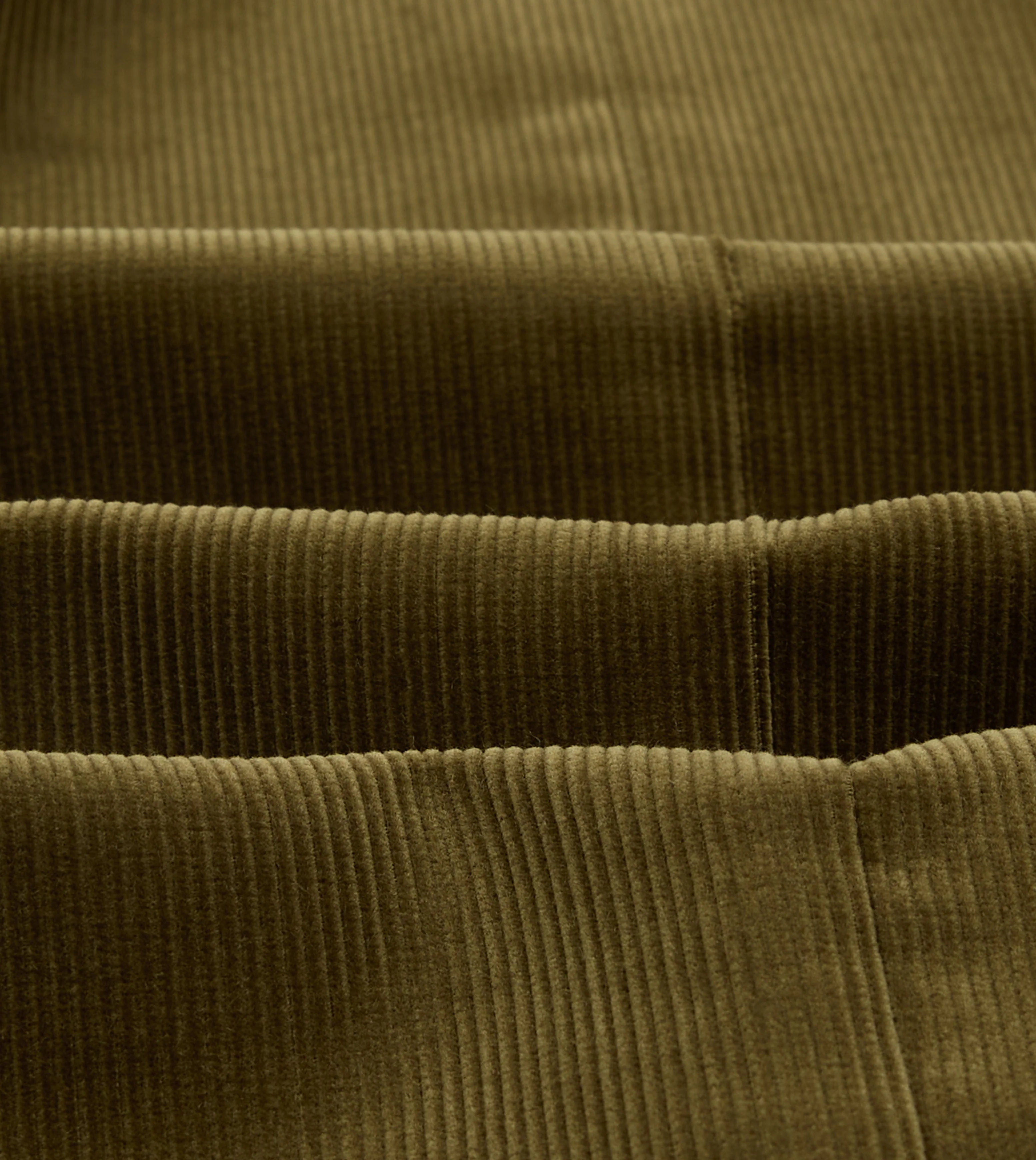 Olive Green Mid-Wale Cotton Corduroy Tailored Jacket - Image 2