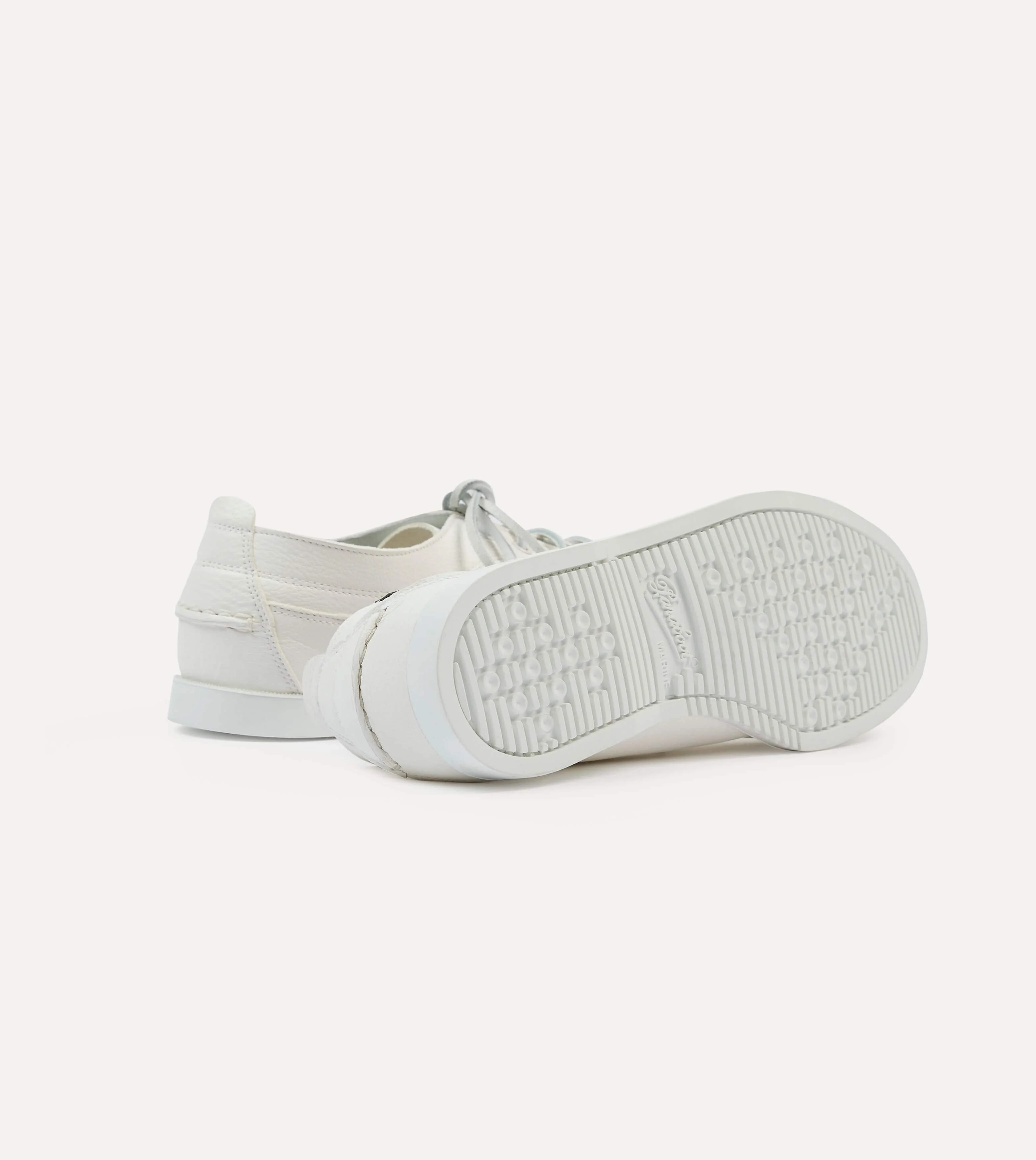 Paraboot Malibu Blanc Deer Leather Boat Shoe - Image 2