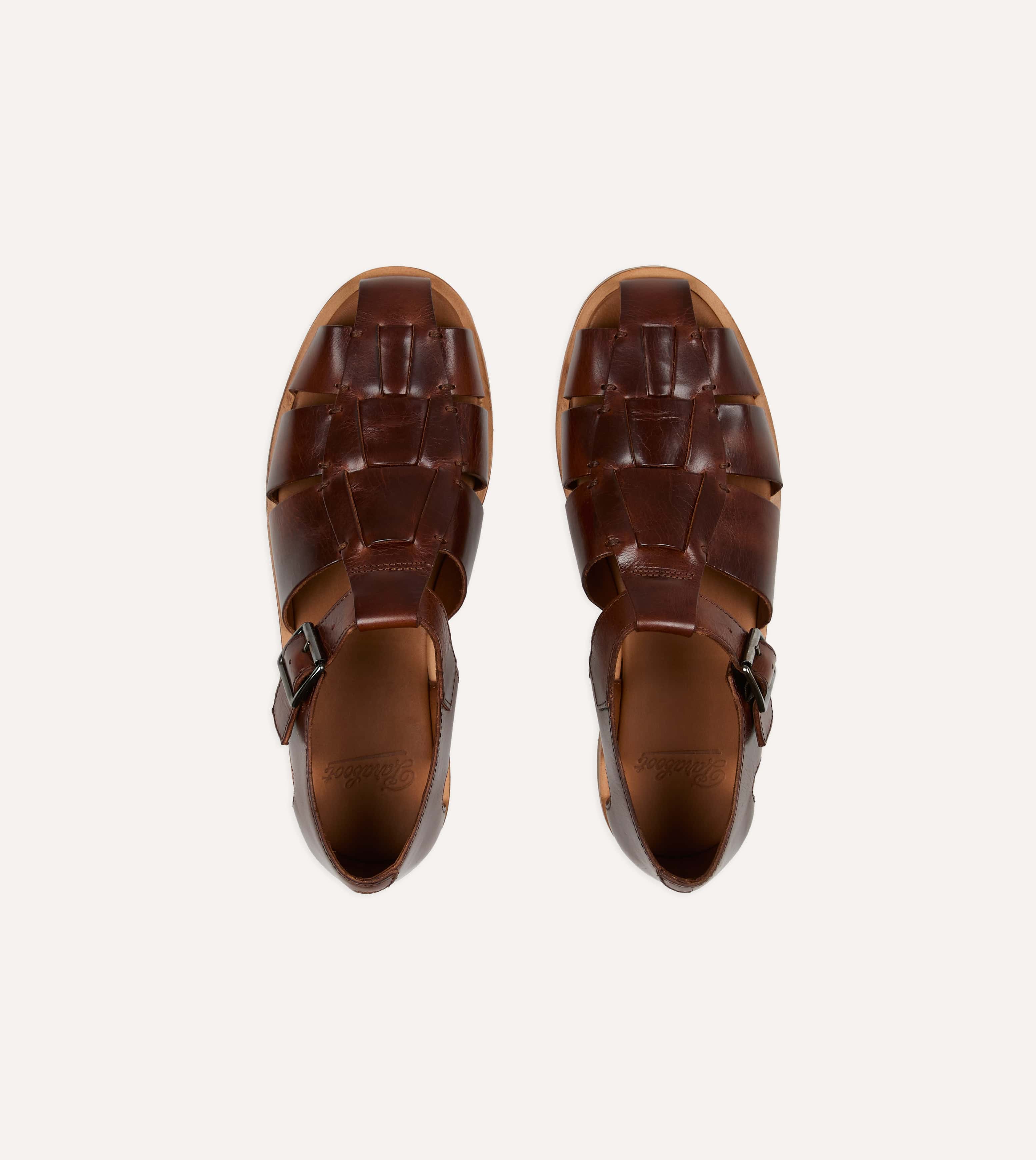 Paraboot Pacific Marron Brown Leather Sandal - Image 4