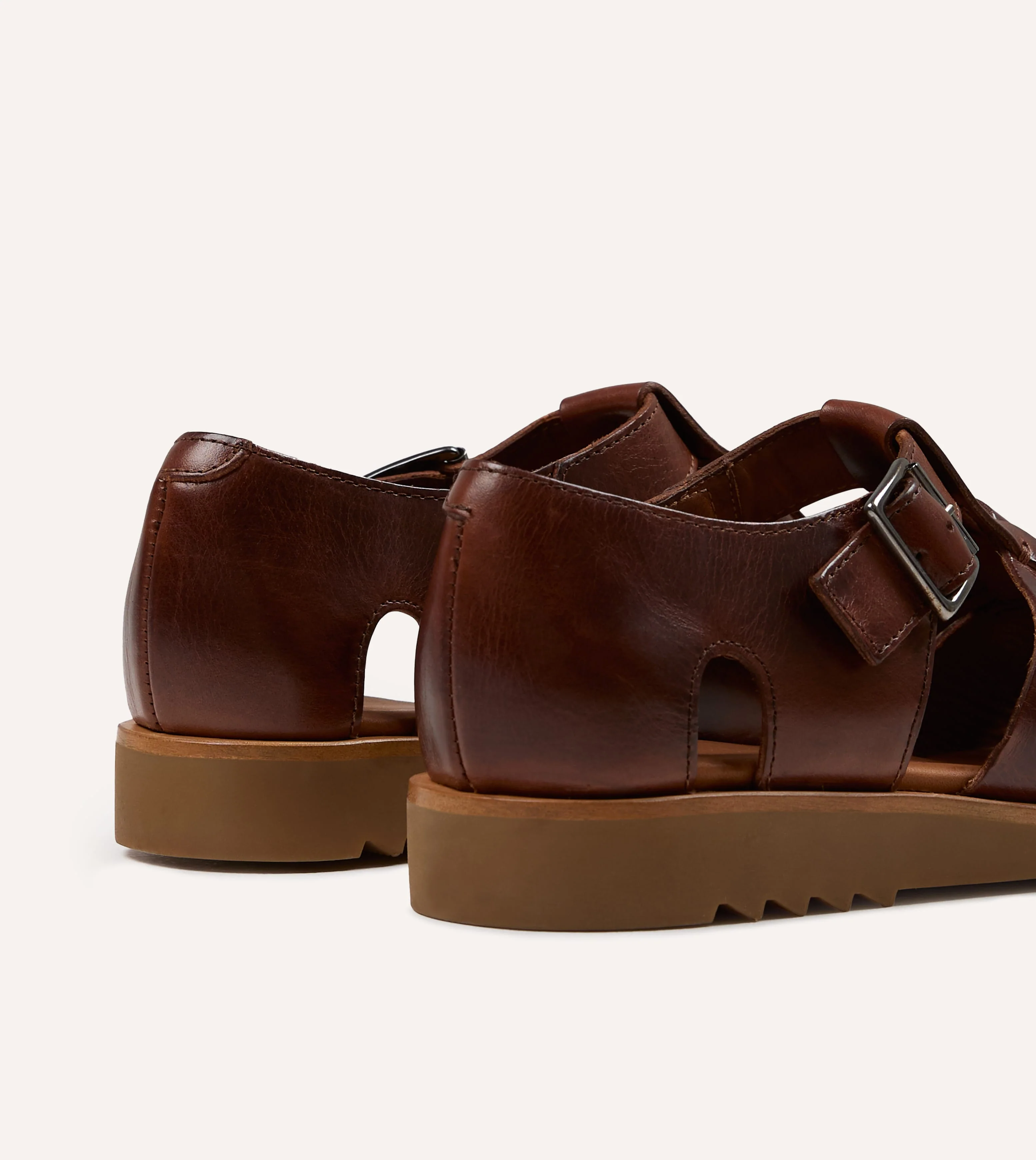 Paraboot Pacific Marron Brown Leather Sandal - Image 5