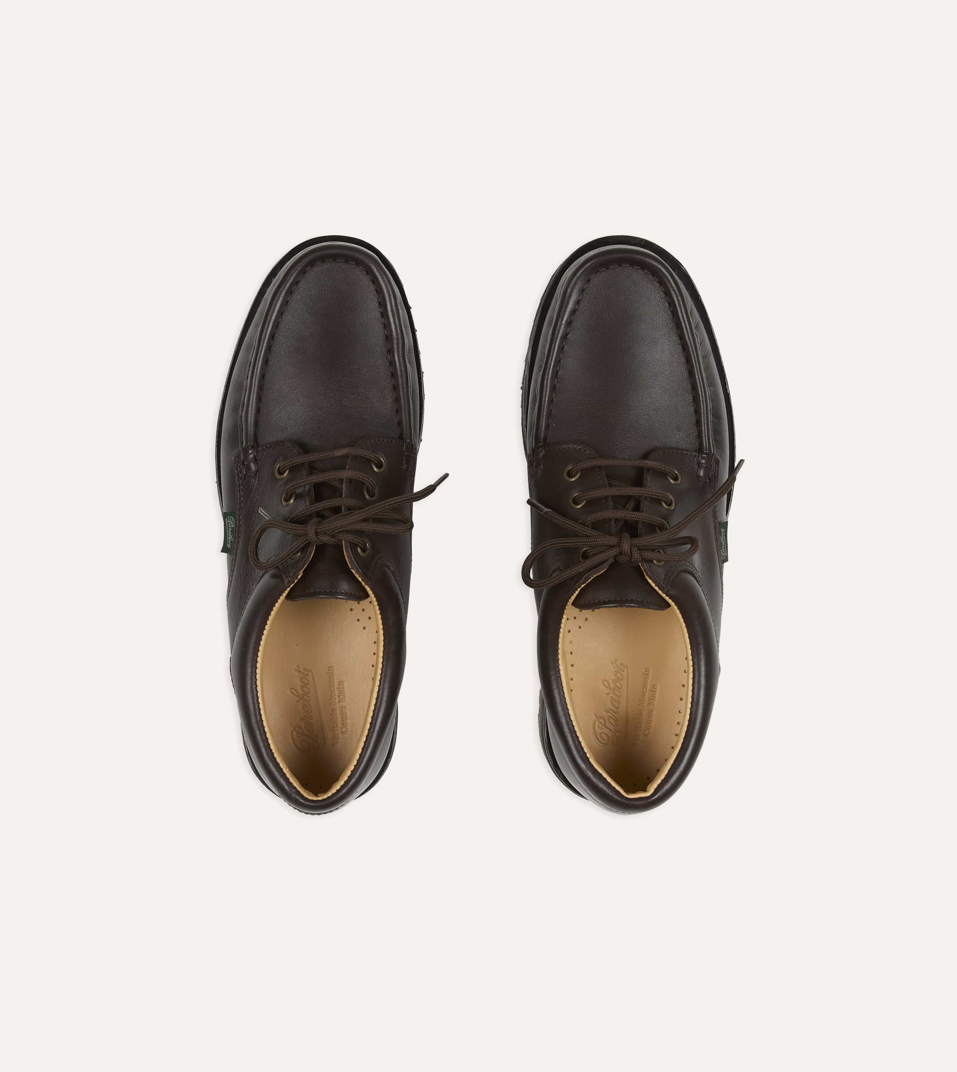 Paraboot Thiers Kenya Dark Brown Leather Derby Shoe - Image 4