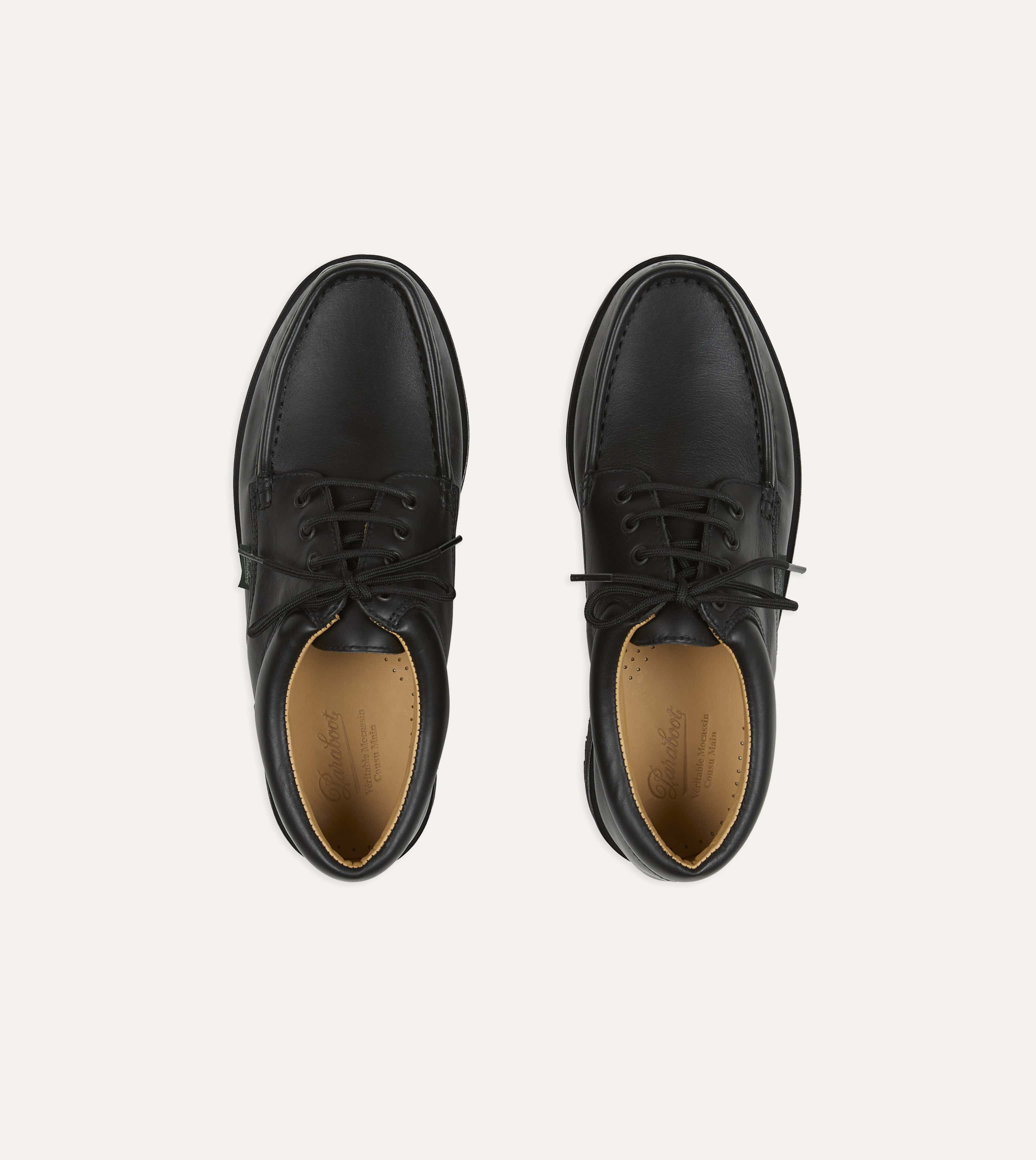 Paraboot Thiers Noir Black Leather Derby Shoe - Image 4