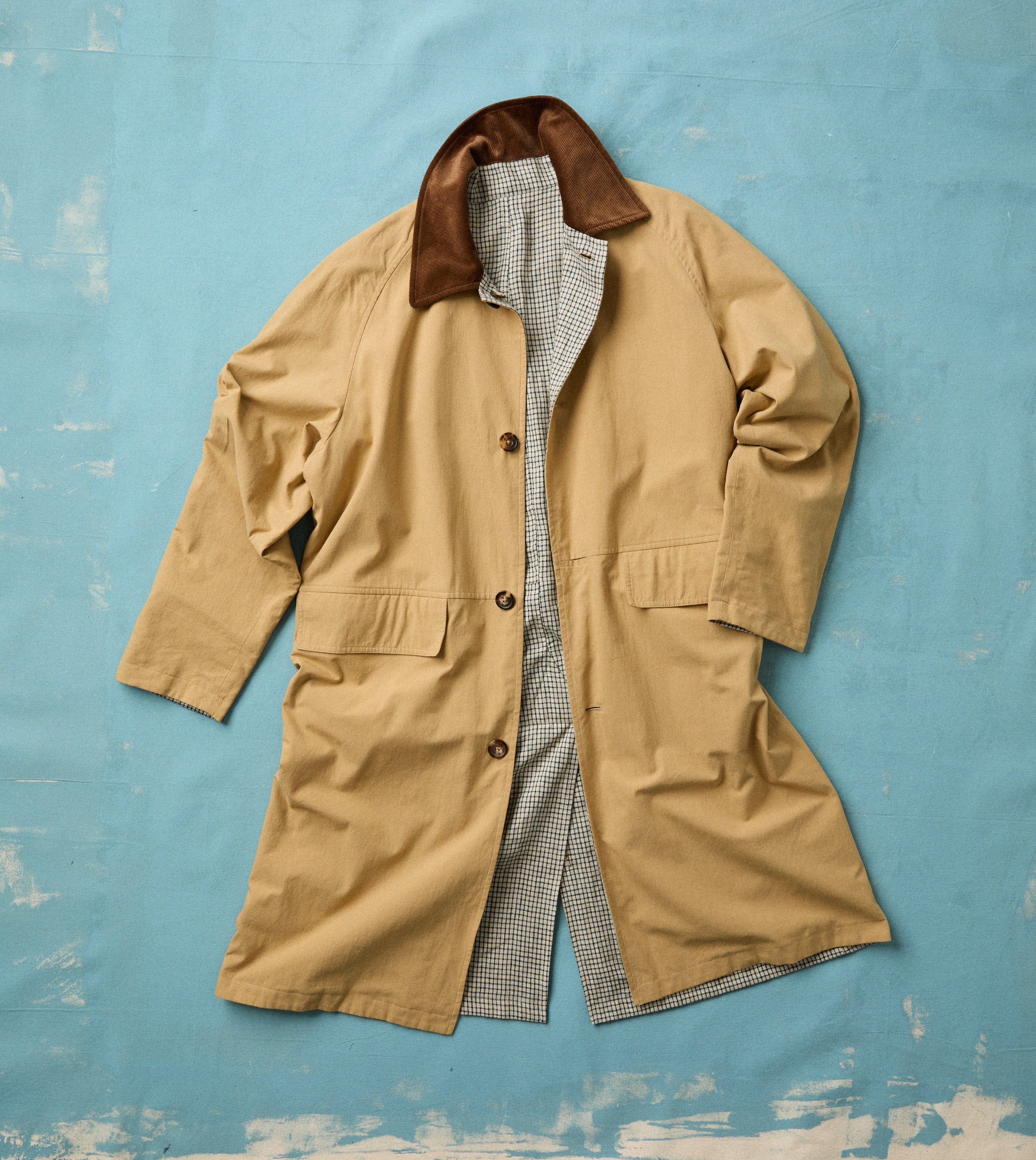 Reversible Linen–Cotton Raglan Mac - Image 18