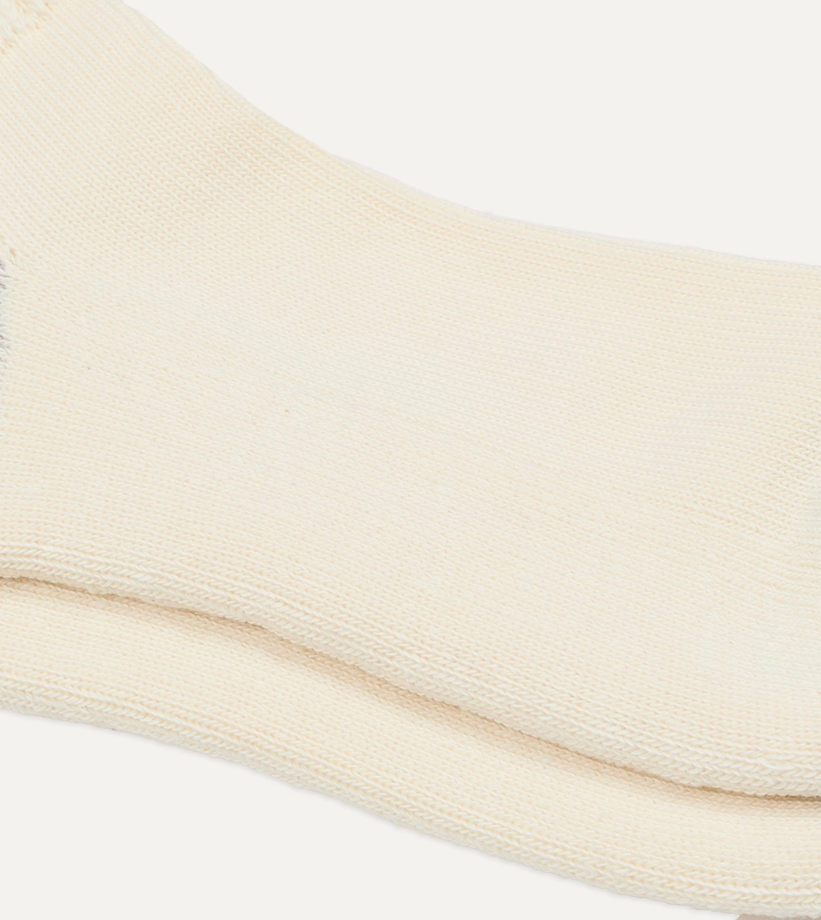 RoToTo Green and Yellow Cotton Crew Socks - Image 2