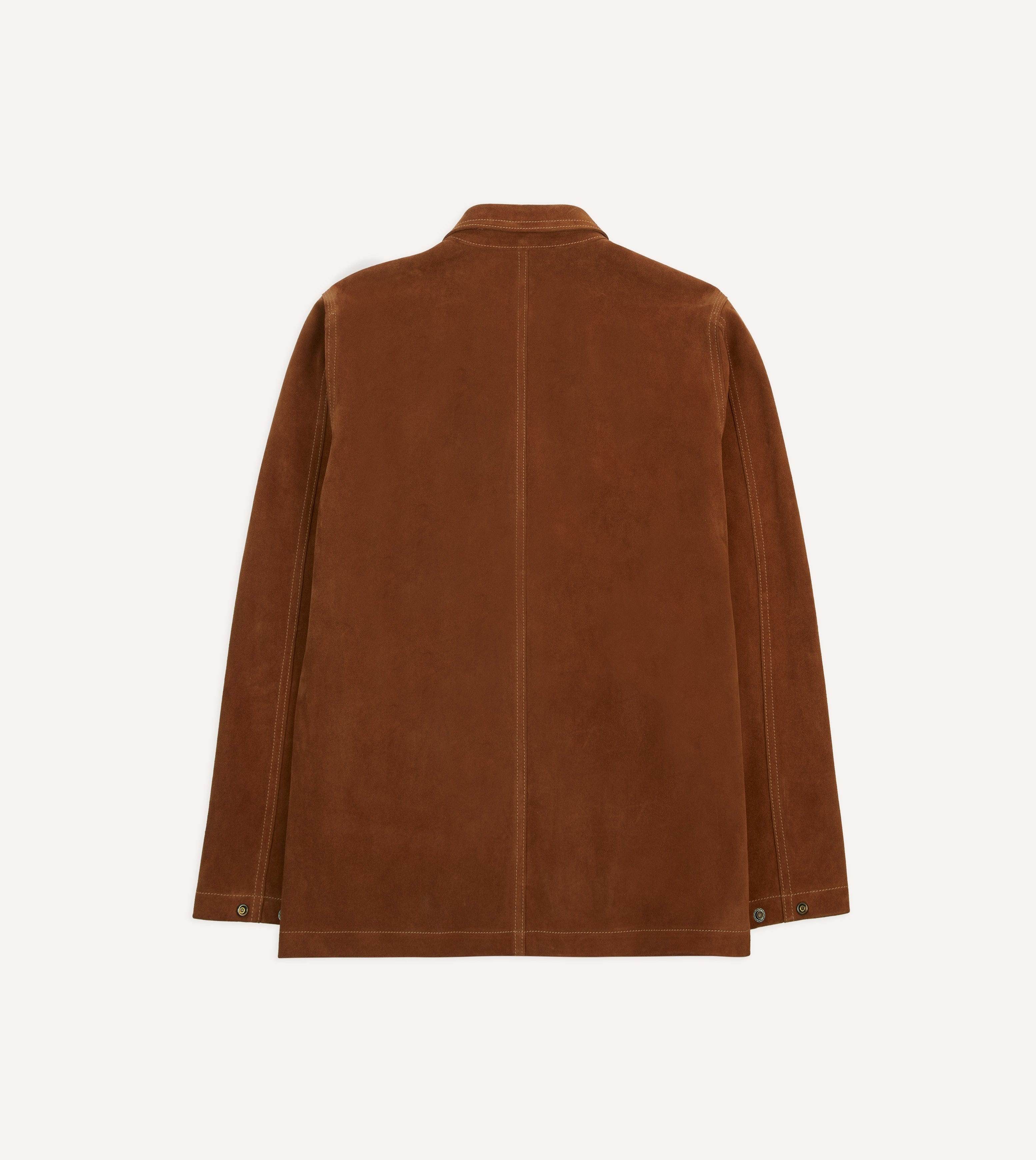 Rust Heavyweight Suede Five-Pocket Chore Jacket - Image 8