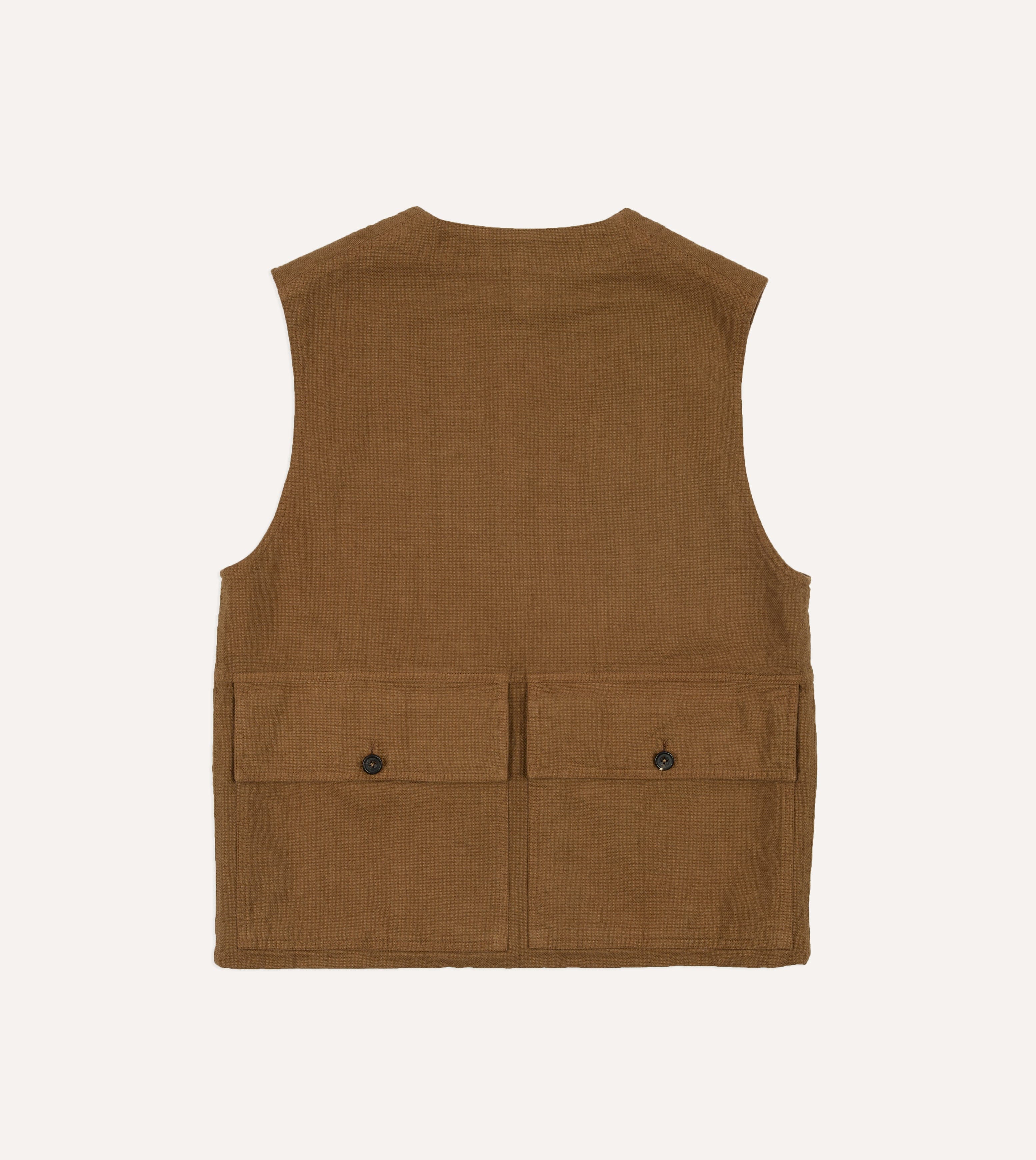 Tobacco Cotton Utility Vest - Image 11