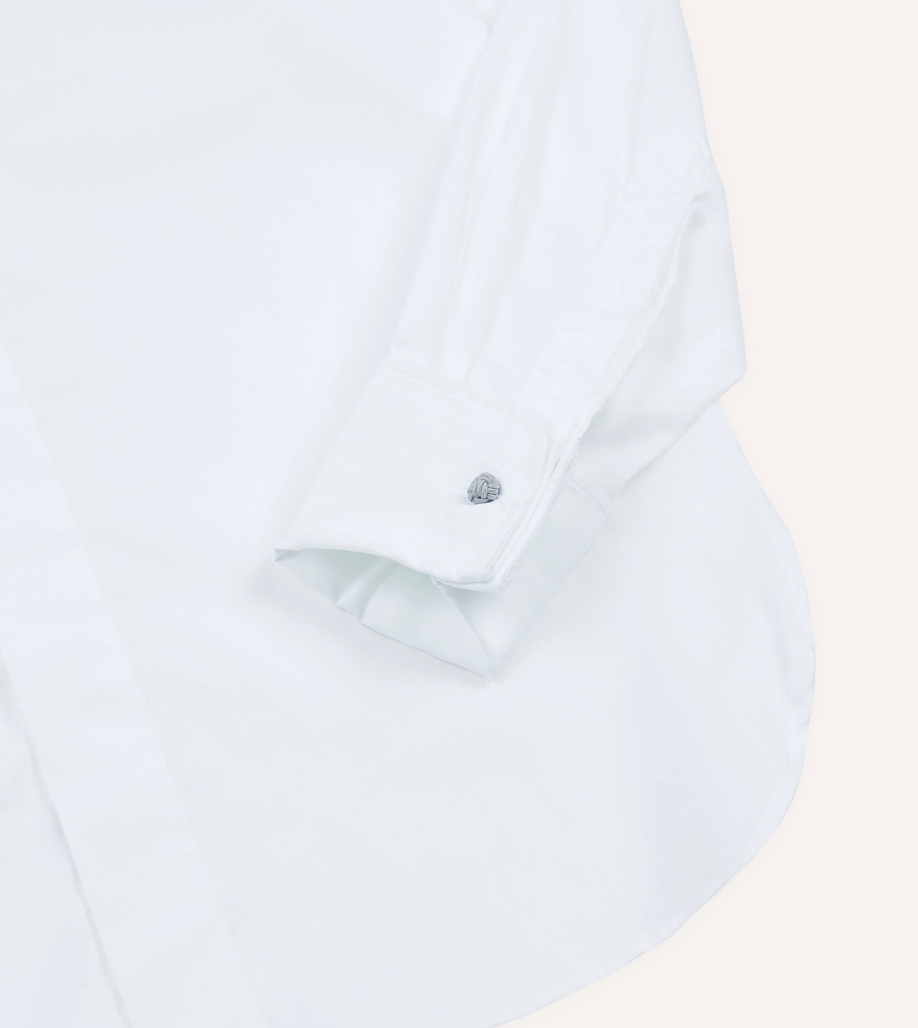 White Cotton Long Point Collar Dinner Shirt - Image 4