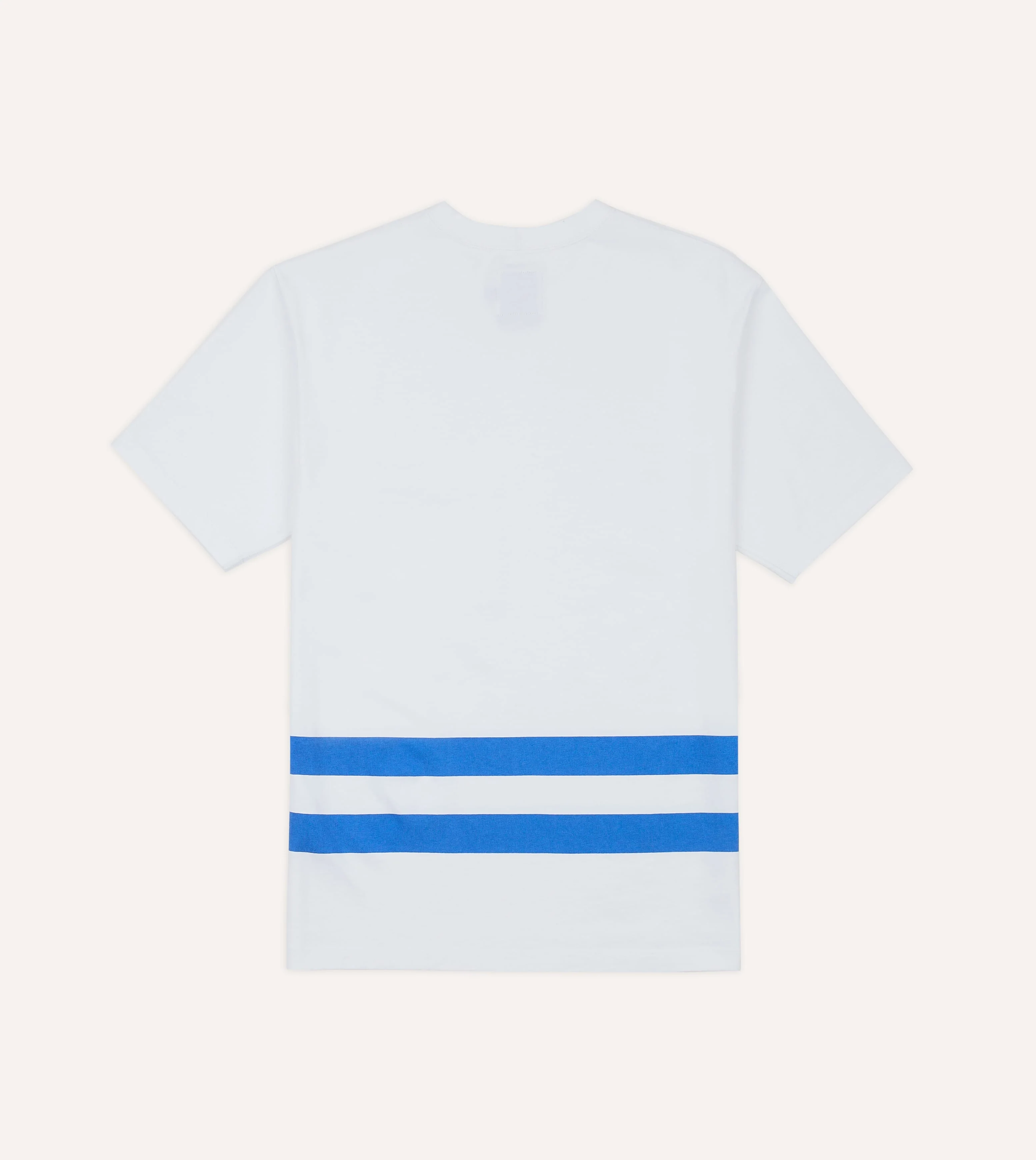 White Printed Stripe Hiking T-Shirt - Image 5