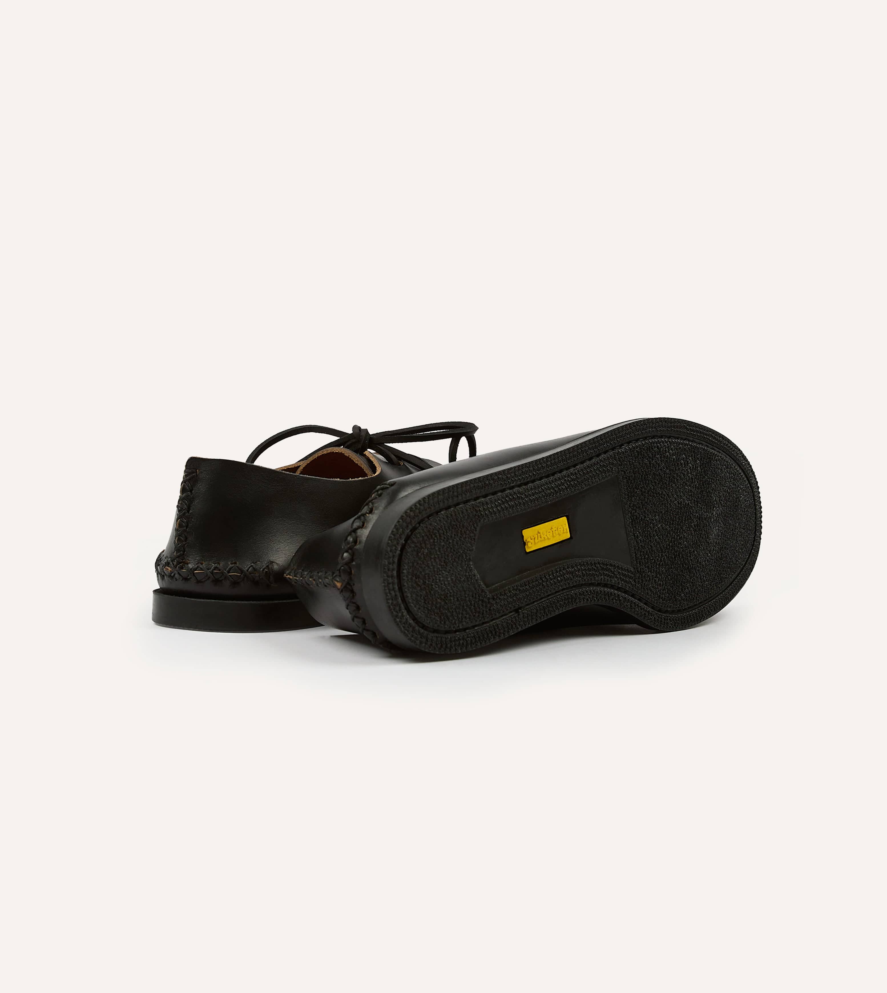 Yuketen Black Two-Piece Oxford with Camp Sole - Image 2